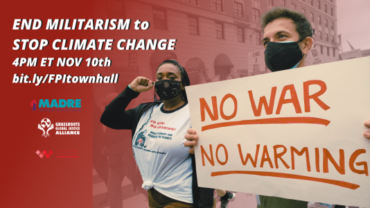End militarism to stop climate change!