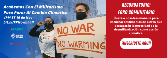 End militarism to stop climate change!